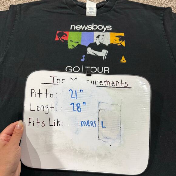 Vintage Men's L Newsboys Go Every Tribe Every Tongue Every Nation Tour T Shirt - Picture 6 of 6